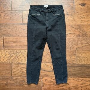 Pistola Women's Size 32 Black Ankle Skinny Leg High-Rise Zipper Accent Jeans